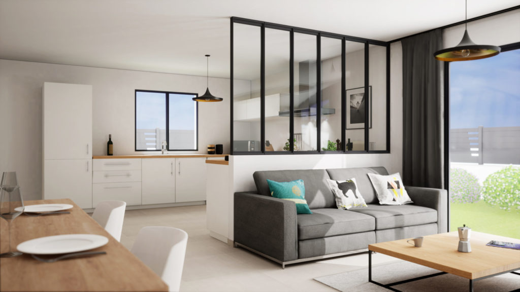 Louarn Intérieurs cuisine aménagement verrière Morbihan